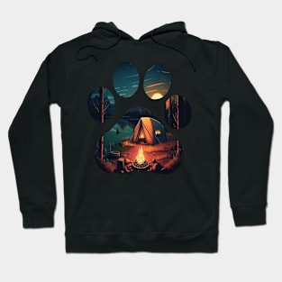 Dog Paw Camping - Summer Night Camp Hoodie